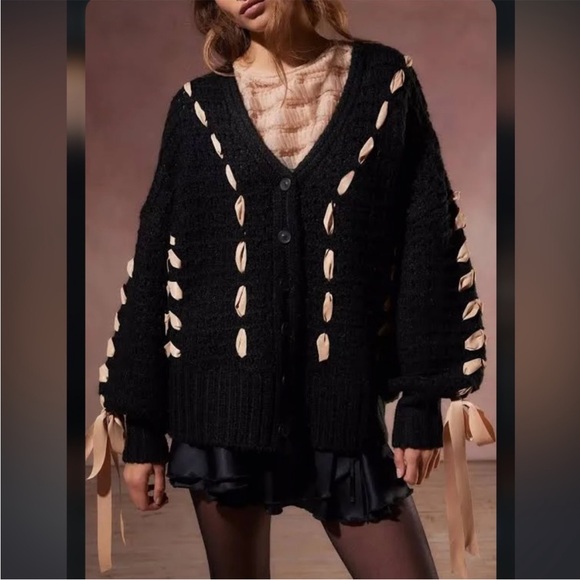 Last price drop⬇️PRICE FIRM➡️ NWT FOR LOVE & LEMONS LIBERTY CARDIGAN - M - Picture 7 of 13